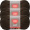 Red Heart Soft Chocolate Yarn - 3 Pack of 141g/5oz - Acrylic - 4 Medium (Worsted) - 256 Yards - Knitting/Crochet